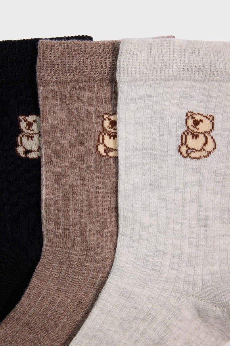 DeFacto Multicolour Woman Woman 3 piece Long Socks Casual - Image 4